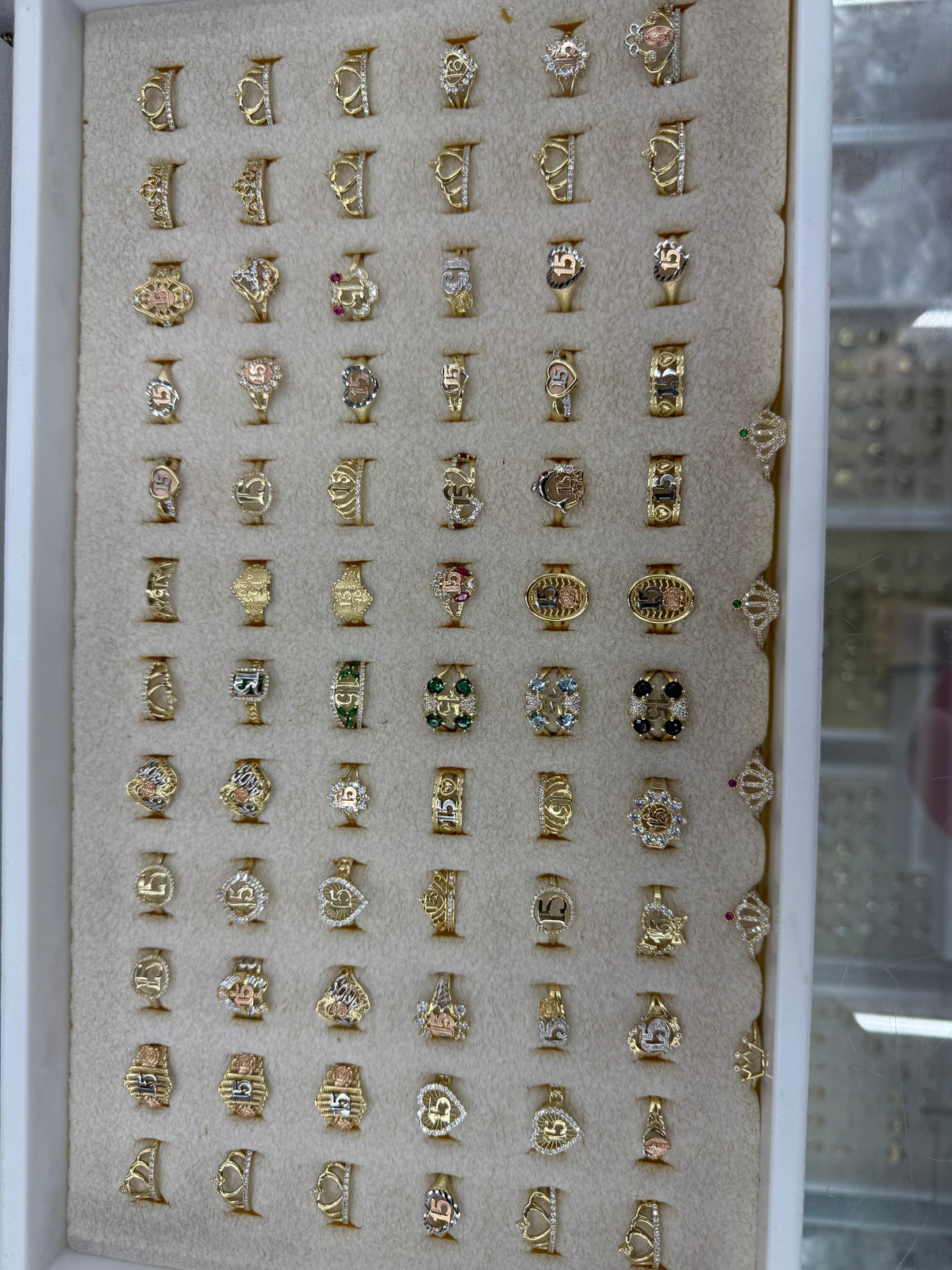Anillos 15 años de oro 14k