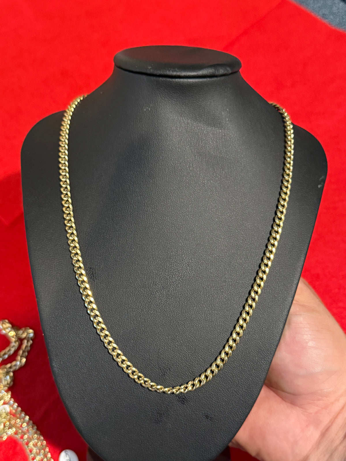 Cadena cubana de Oro 14k
